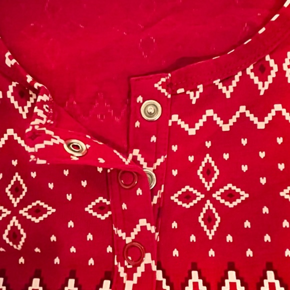 NWOT- H&M Red Print Holidays Pajama Set. Size: small - Picture 5 of 8